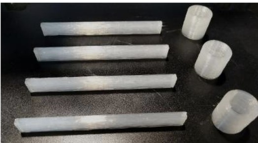 Figure from the Hernández-del-Valle et al. (2023) paper: printed test specimens